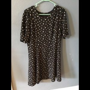 Ann Taylor black and cream print dress
